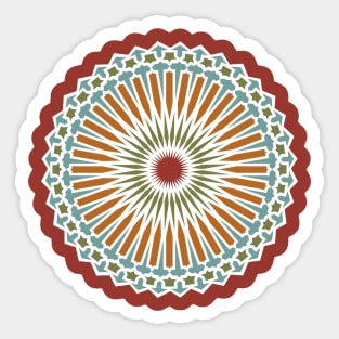 Orange Flower Arabic Tiles Sticker